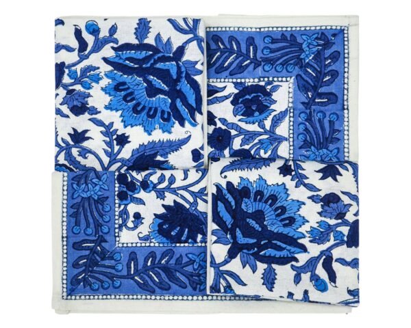 Exclusive Handblock Printed Rectangle Napkin for Large Tables - Image 7