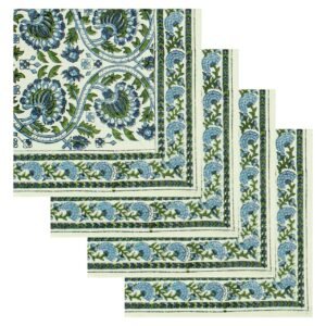 Exclusive Handblock Printed Square Napkin with Durable Fabric Exclusive Handblock Printed Square Napkin with Durable Fabric