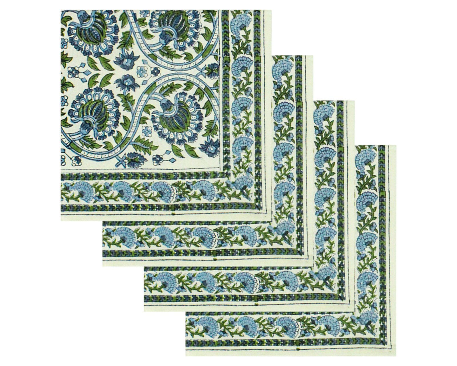 Exclusive Handblock Printed Square Napkin with Durable Fabric