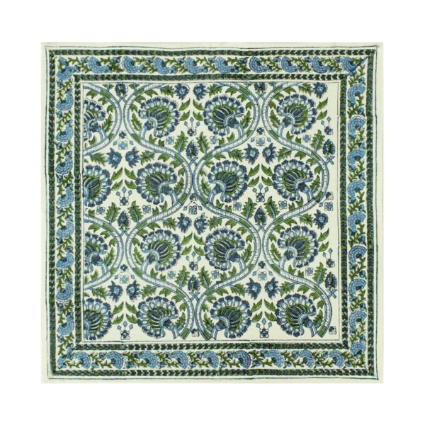 Exclusive Handblock Printed Square Napkin with Durable Fabric - Image 2