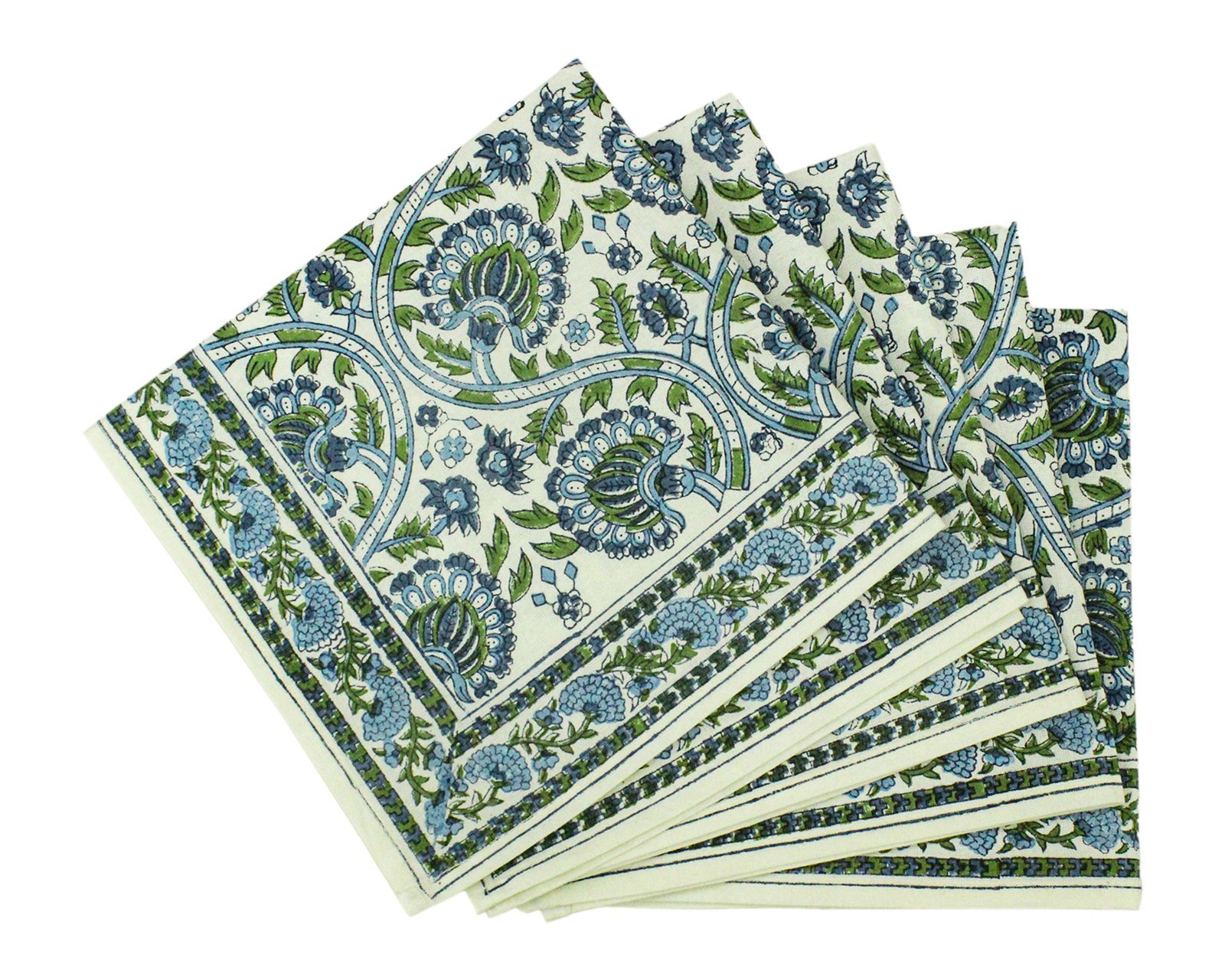 Exclusive Handblock Printed Square Napkin with Durable Fabric - Image 4