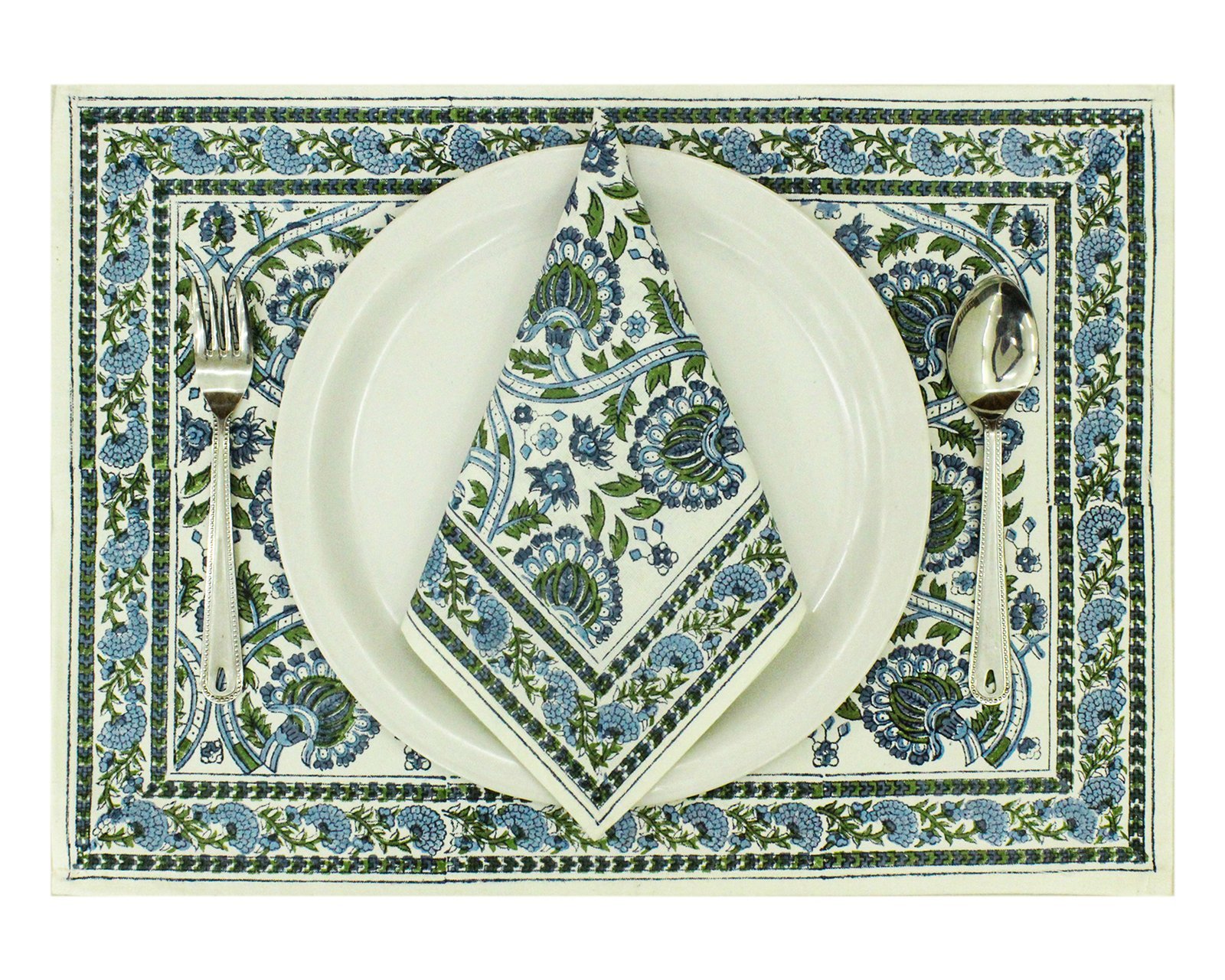 Exclusive Handblock Printed Square Napkin with Durable Fabric - Image 7