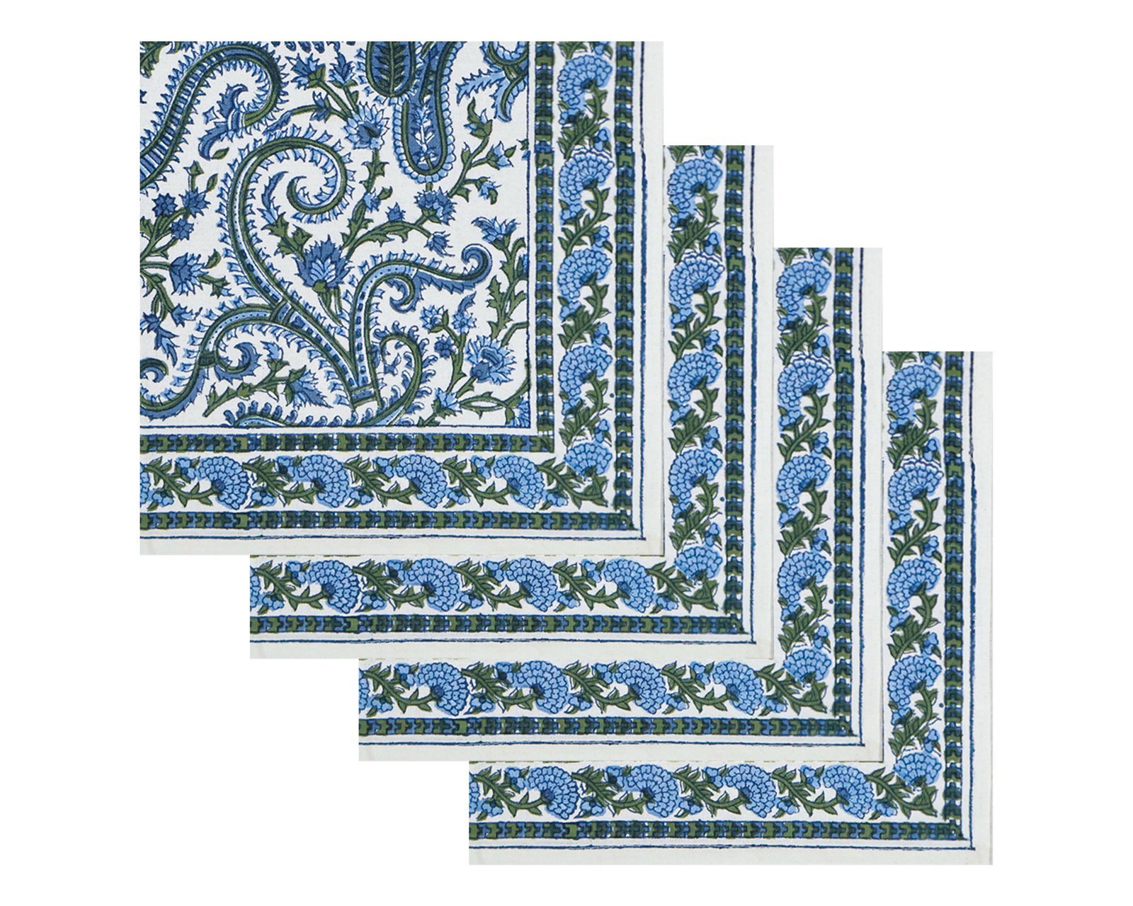 Modern Handblock Printed Rectangle Napkin for Housewarming Gifts - Image 2
