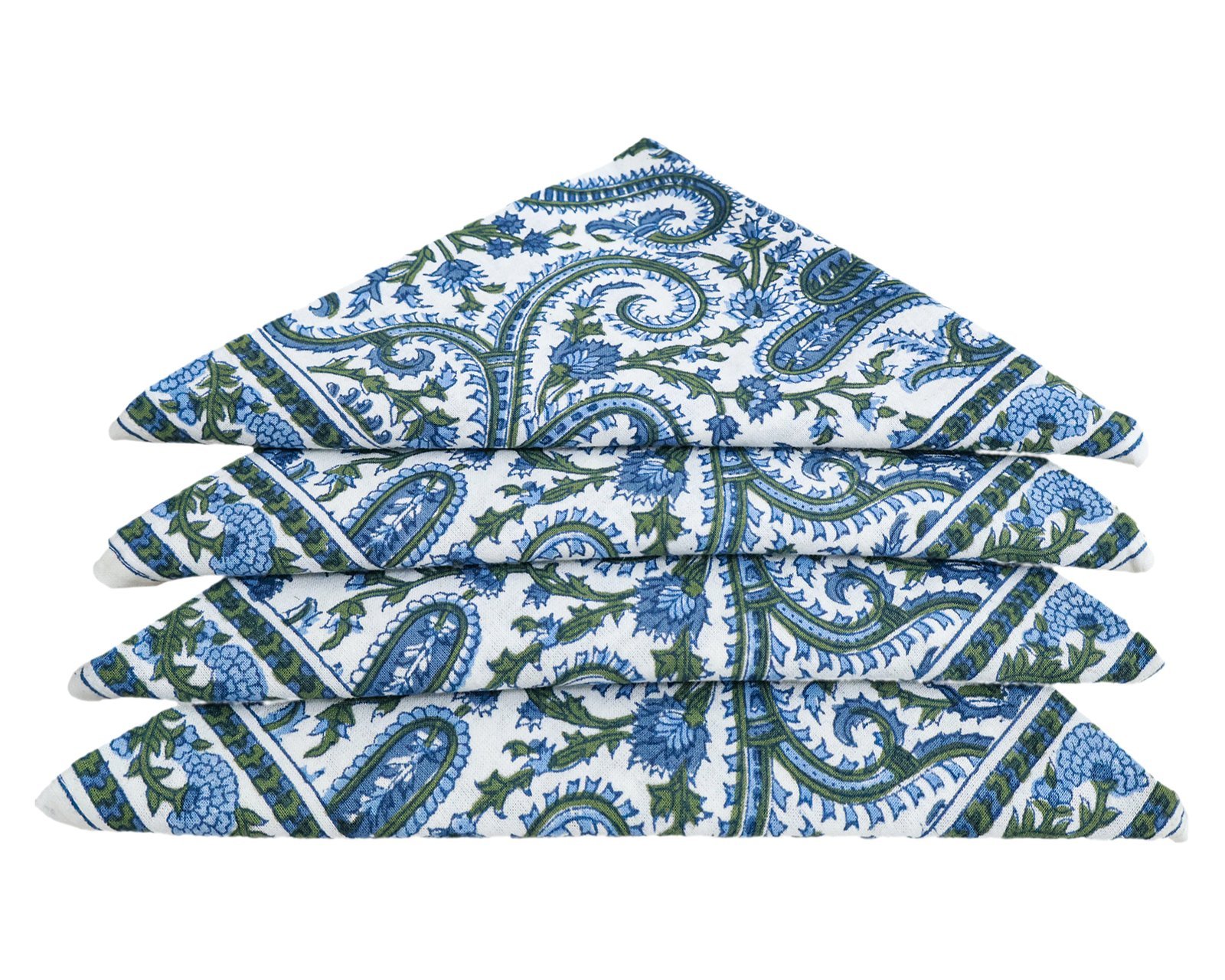 Modern Handblock Printed Rectangle Napkin for Housewarming Gifts - Image 4