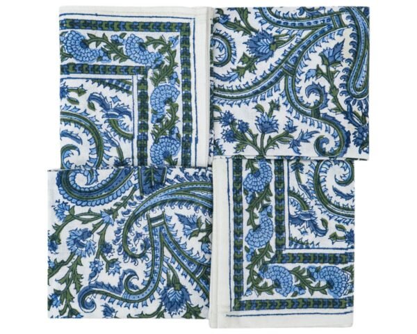 Modern Handblock Printed Rectangle Napkin for Housewarming Gifts - Image 6