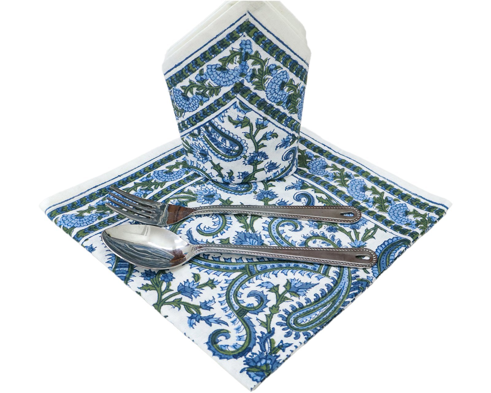Modern Handblock Printed Rectangle Napkin for Housewarming Gifts - Image 7