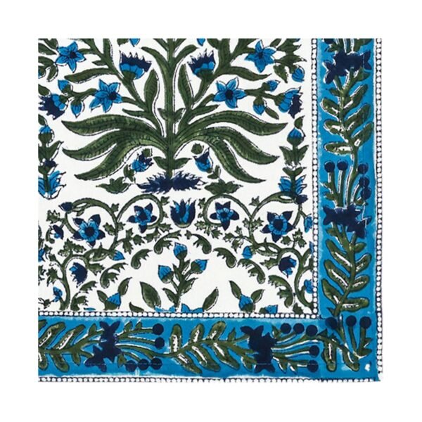 Handmade Handblock Printed Square Napkin with Artistic Prints - Image 3