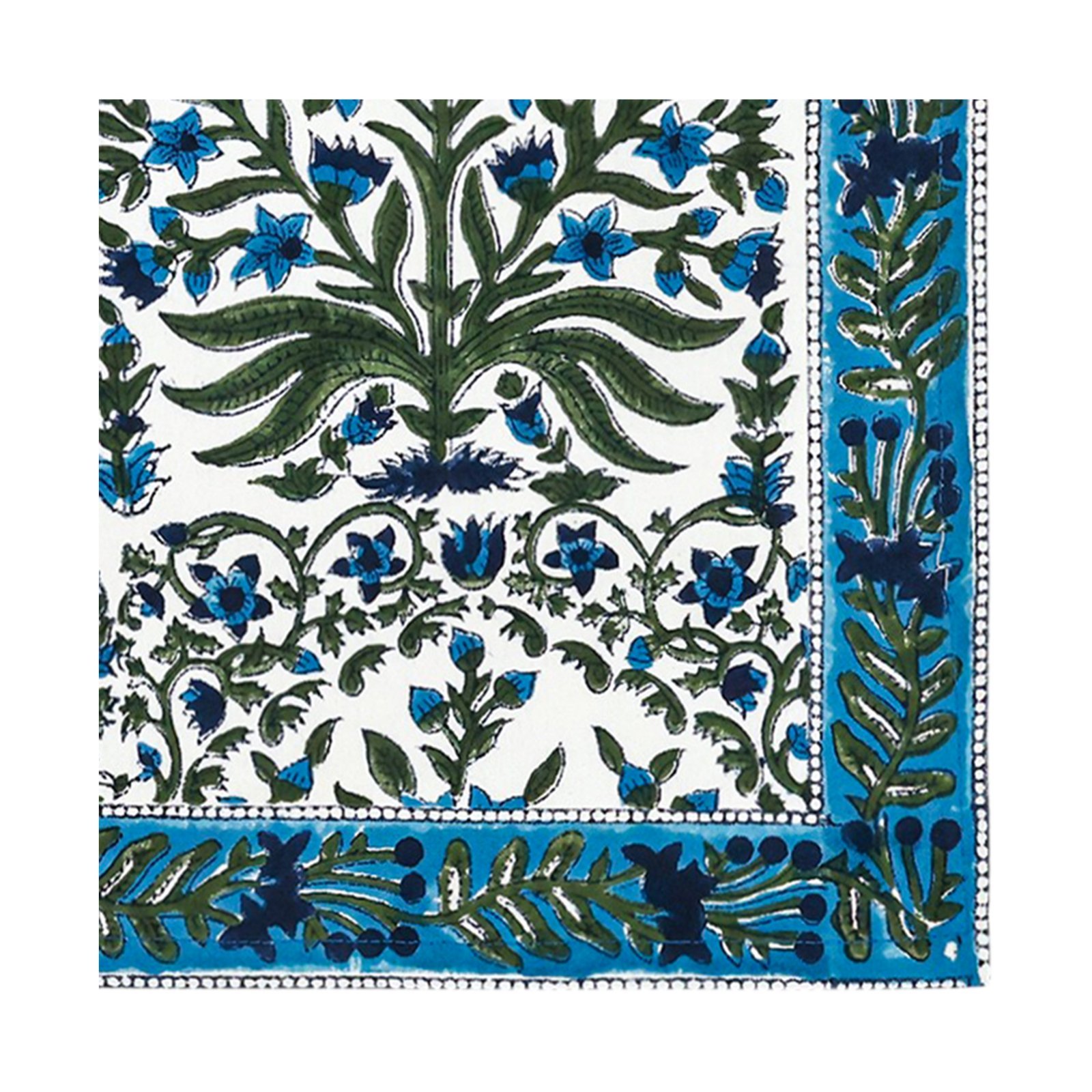 Handmade Handblock Printed Square Napkin with Artistic Prints - Image 3