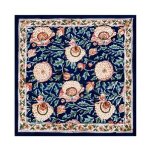 Modern Handblock Printed Square Napkin with Timeless Design Modern Handblock Printed Square Napkin with Timeless Design