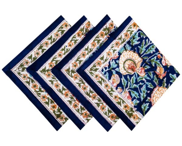 Modern Handblock Printed Square Napkin with Timeless Design - Image 5