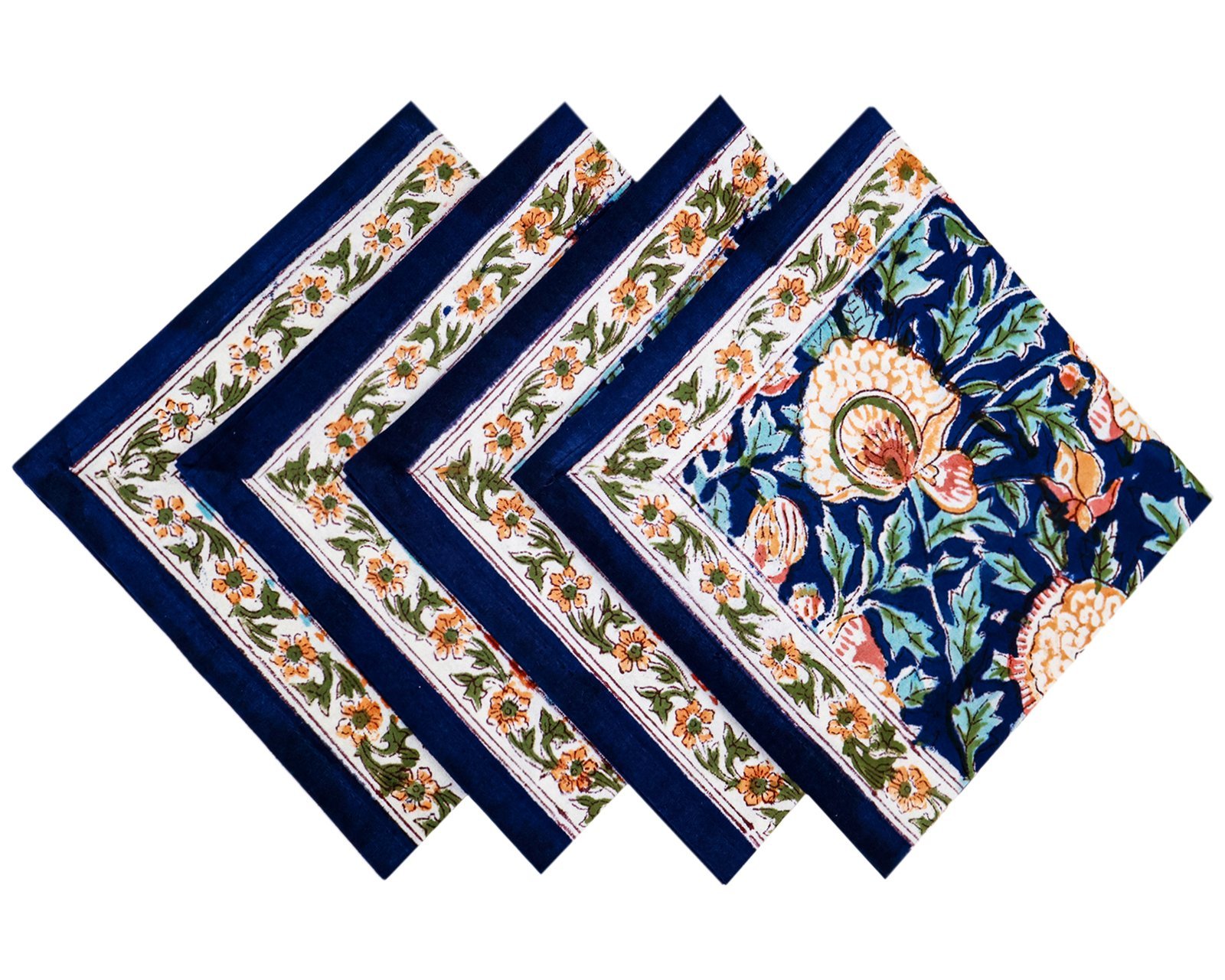Modern Handblock Printed Square Napkin with Timeless Design - Image 5