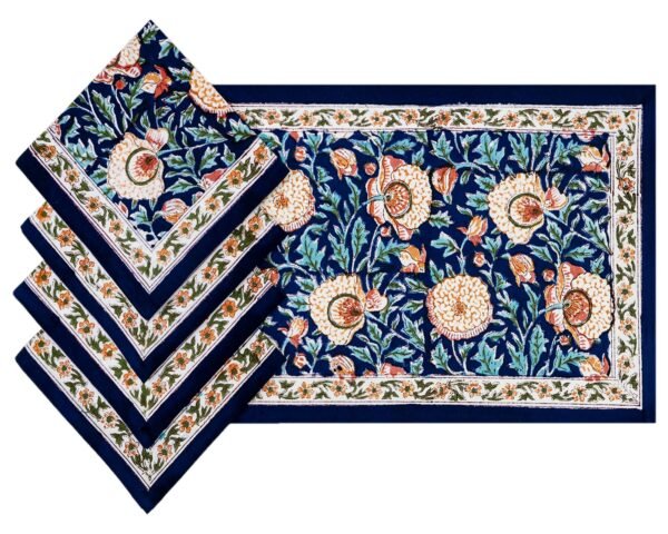 Modern Handblock Printed Square Napkin with Timeless Design - Image 7