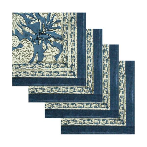 Designer Handblock Printed Rectangle Napkin for Japanese Living