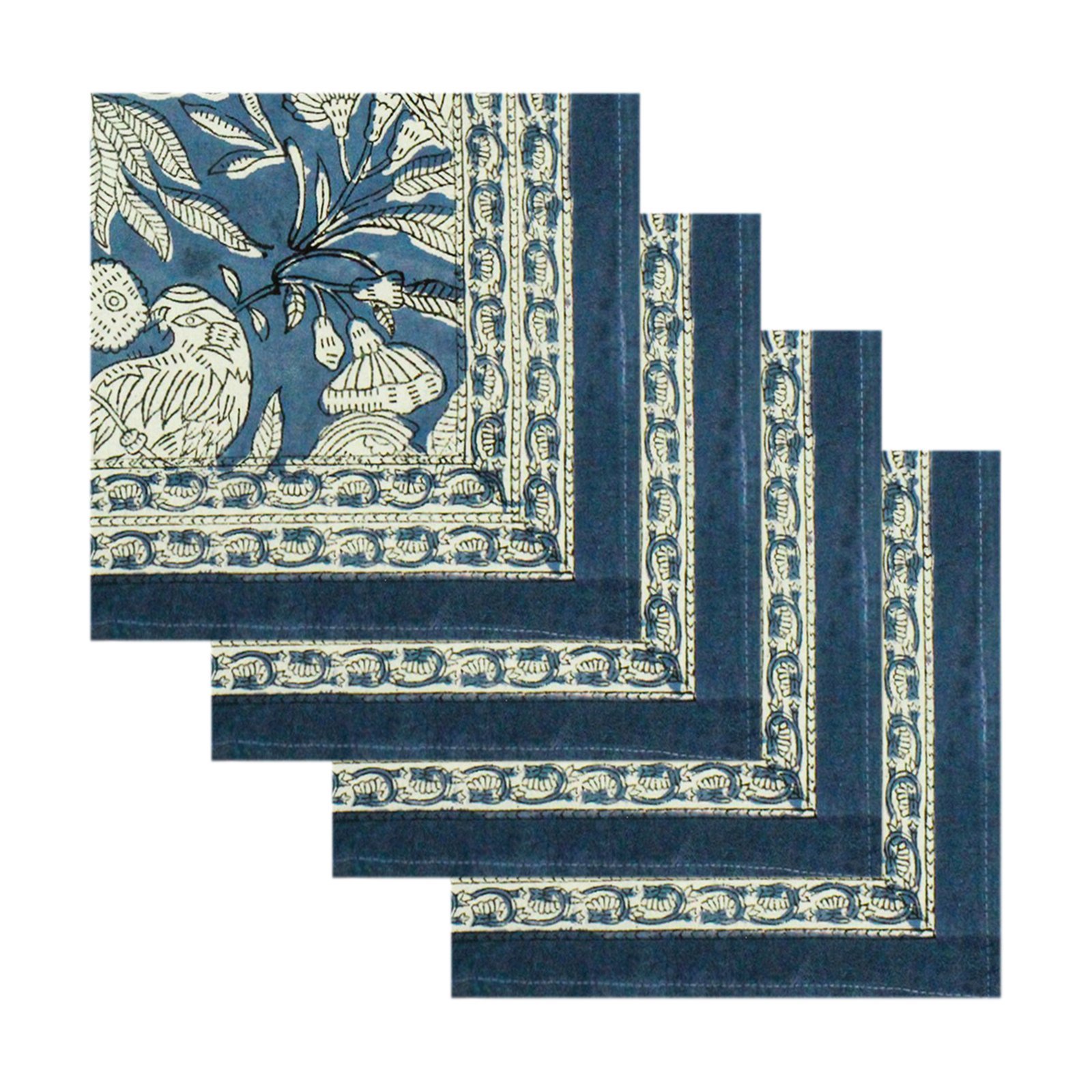 Designer Handblock Printed Rectangle Napkin for Japanese Living