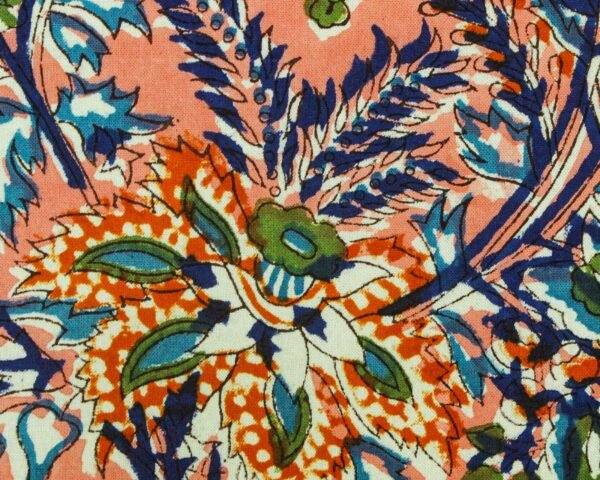 Designer Handblock Printed Square Napkin with Unique Artwork - Image 4
