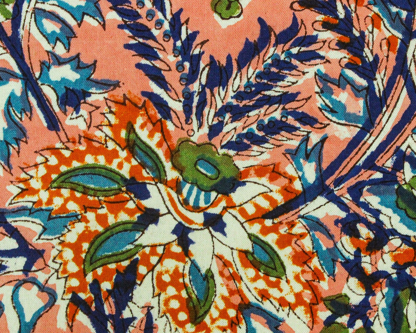 Designer Handblock Printed Square Napkin with Unique Artwork - Image 4