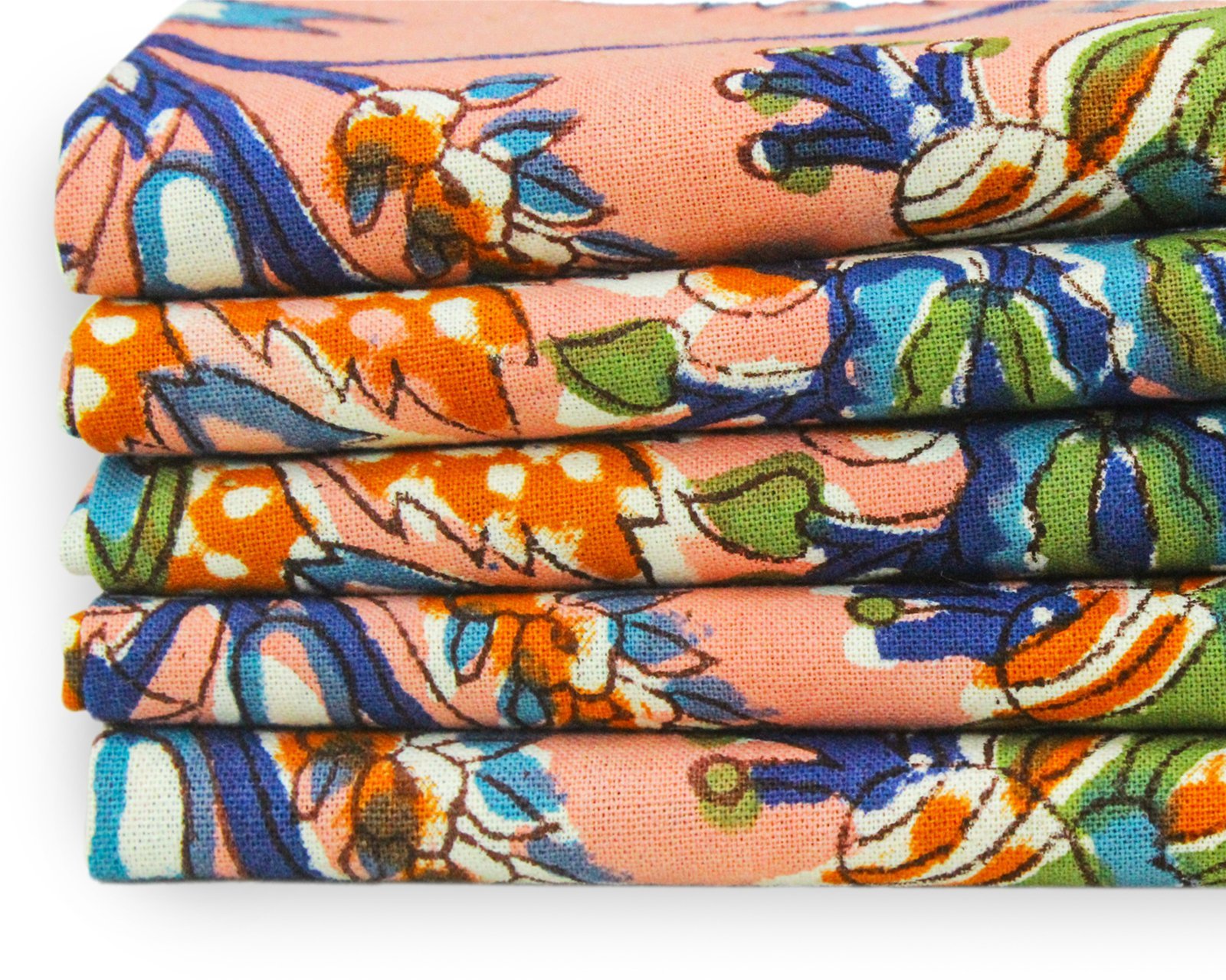 Designer Handblock Printed Square Napkin with Unique Artwork - Image 7