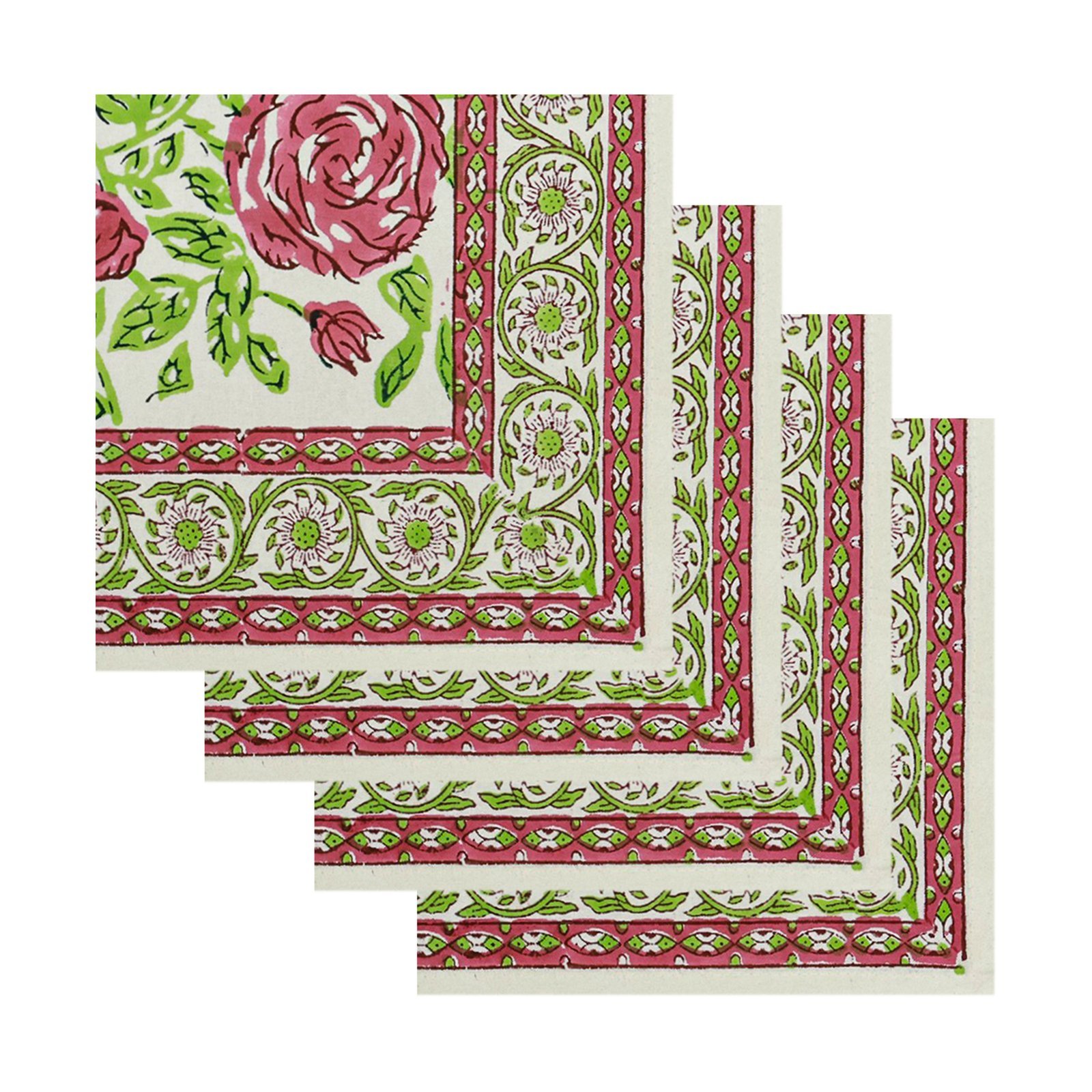 Eco-Friendly Handblock Printed Rectangle Napkin for Eco-Friendly Homes
