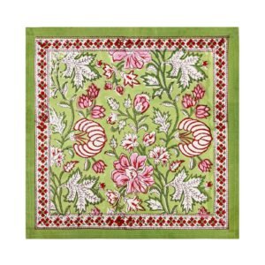 Eco-Friendly Handblock Printed Square Napkin for Stylish Dining Rooms Eco-Friendly Handblock Printed Square Napkin for Stylish Dining Rooms
