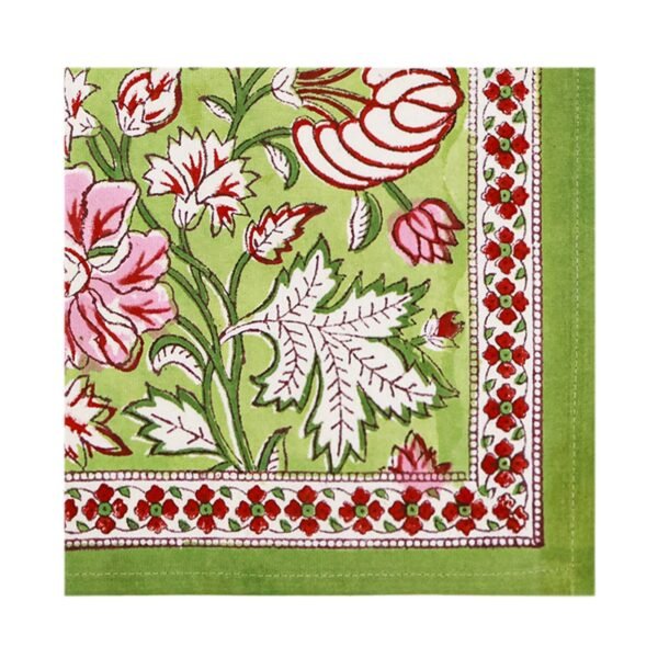 Eco-Friendly Handblock Printed Square Napkin for Stylish Dining Rooms - Image 3