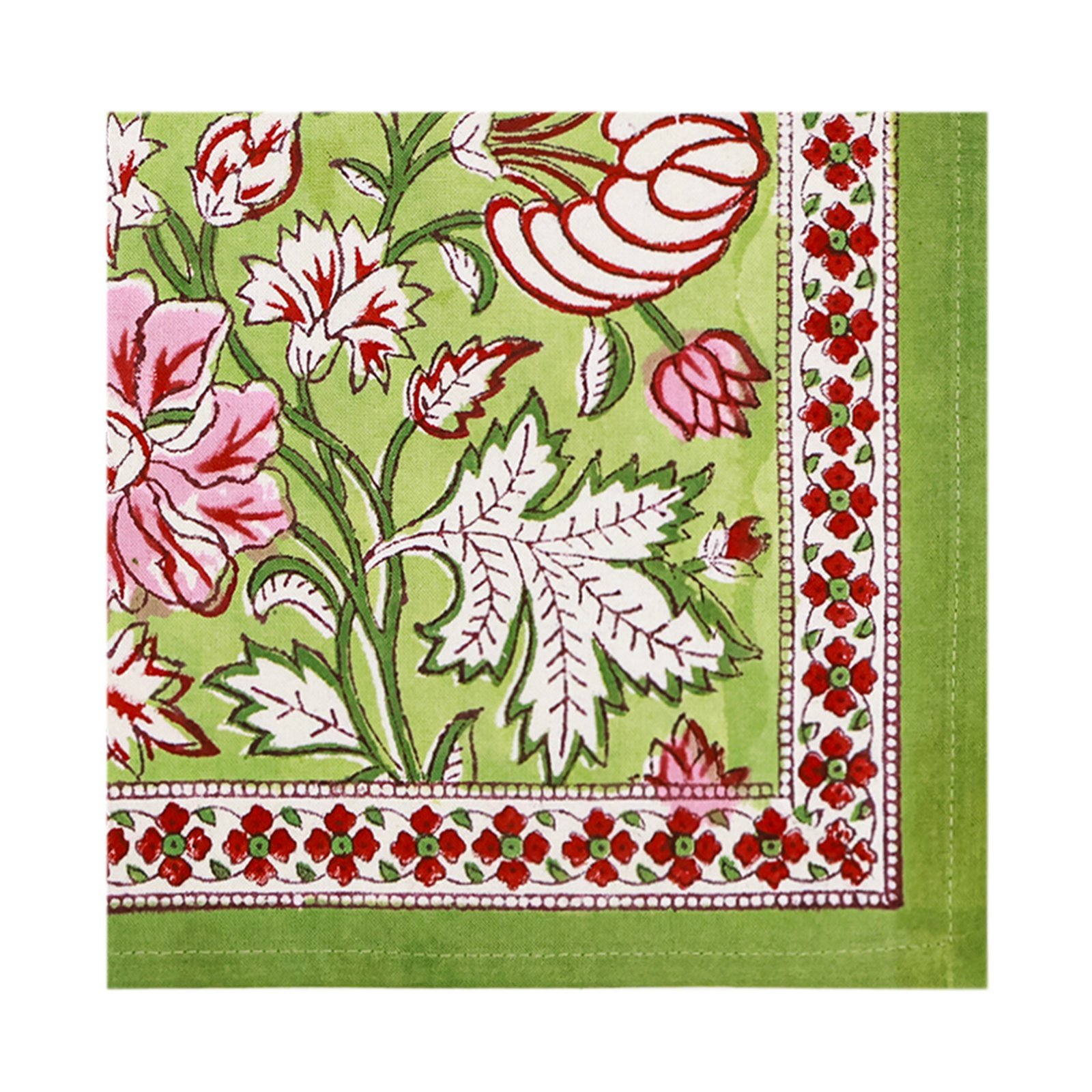 Eco-Friendly Handblock Printed Square Napkin for Stylish Dining Rooms - Image 3