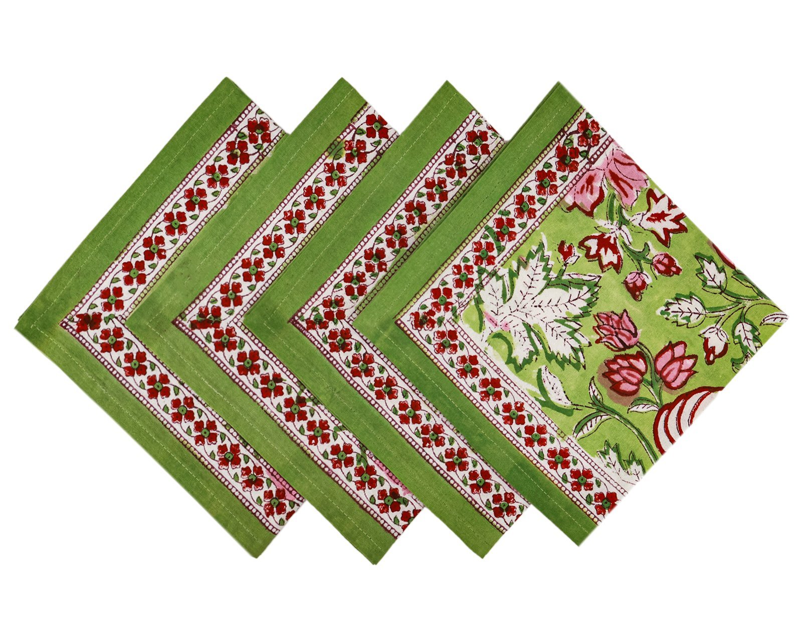 Eco-Friendly Handblock Printed Square Napkin for Stylish Dining Rooms - Image 4