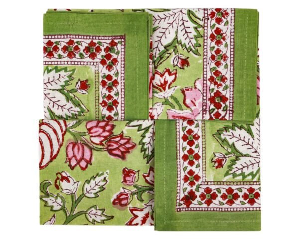 Eco-Friendly Handblock Printed Square Napkin for Stylish Dining Rooms - Image 7