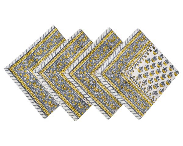 Handblock Printed Napkin Rectangle for Japanese Dining - Image 4