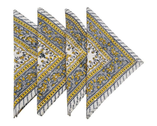 Handblock Printed Napkin Rectangle for Japanese Dining - Image 7