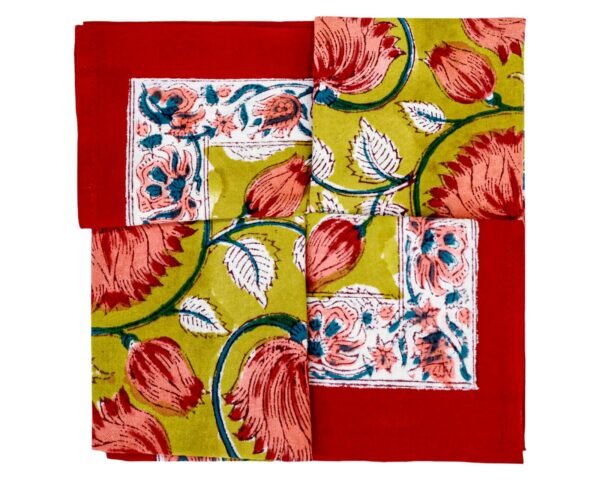 Handblock Printed Napkin Square for Elegant Homes - Image 6