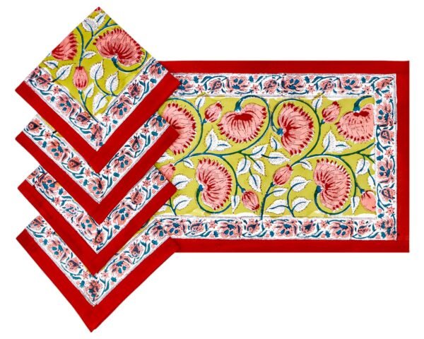 Handblock Printed Napkin Square for Elegant Homes - Image 7