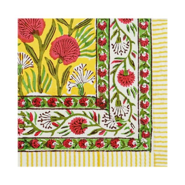 Square Handblock Printed Napkin for Minimalist Style - Image 3