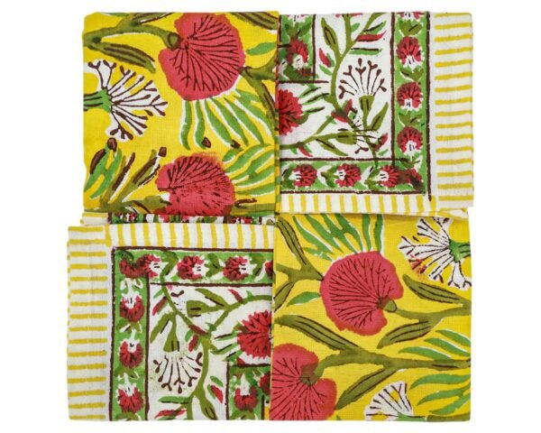 Square Handblock Printed Napkin for Minimalist Style - Image 5