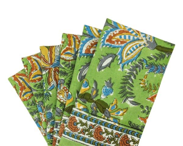 Handmade Handblock Printed Rectangle Napkin with Premium Cotton - Image 5