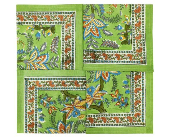 Handmade Handblock Printed Rectangle Napkin with Premium Cotton - Image 7