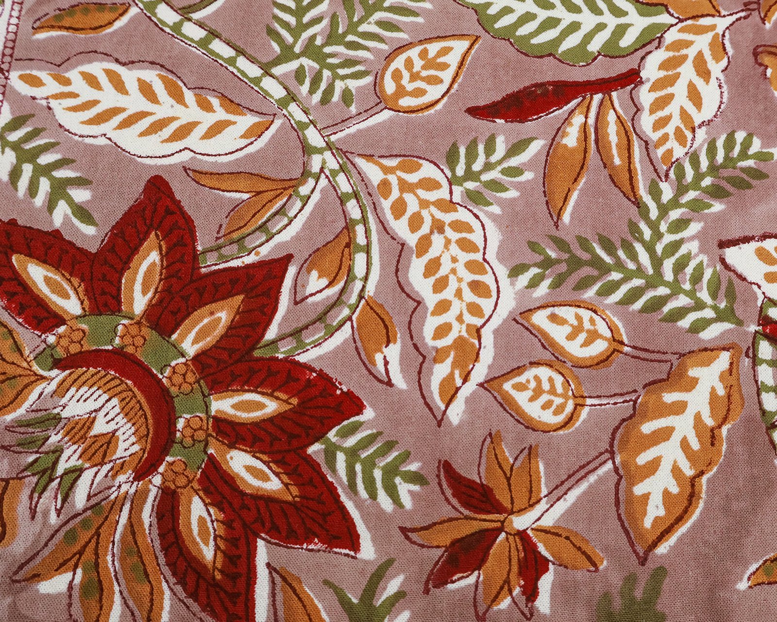 Handmade Handblock Printed Square Napkin with Artistic Prints - Image 4