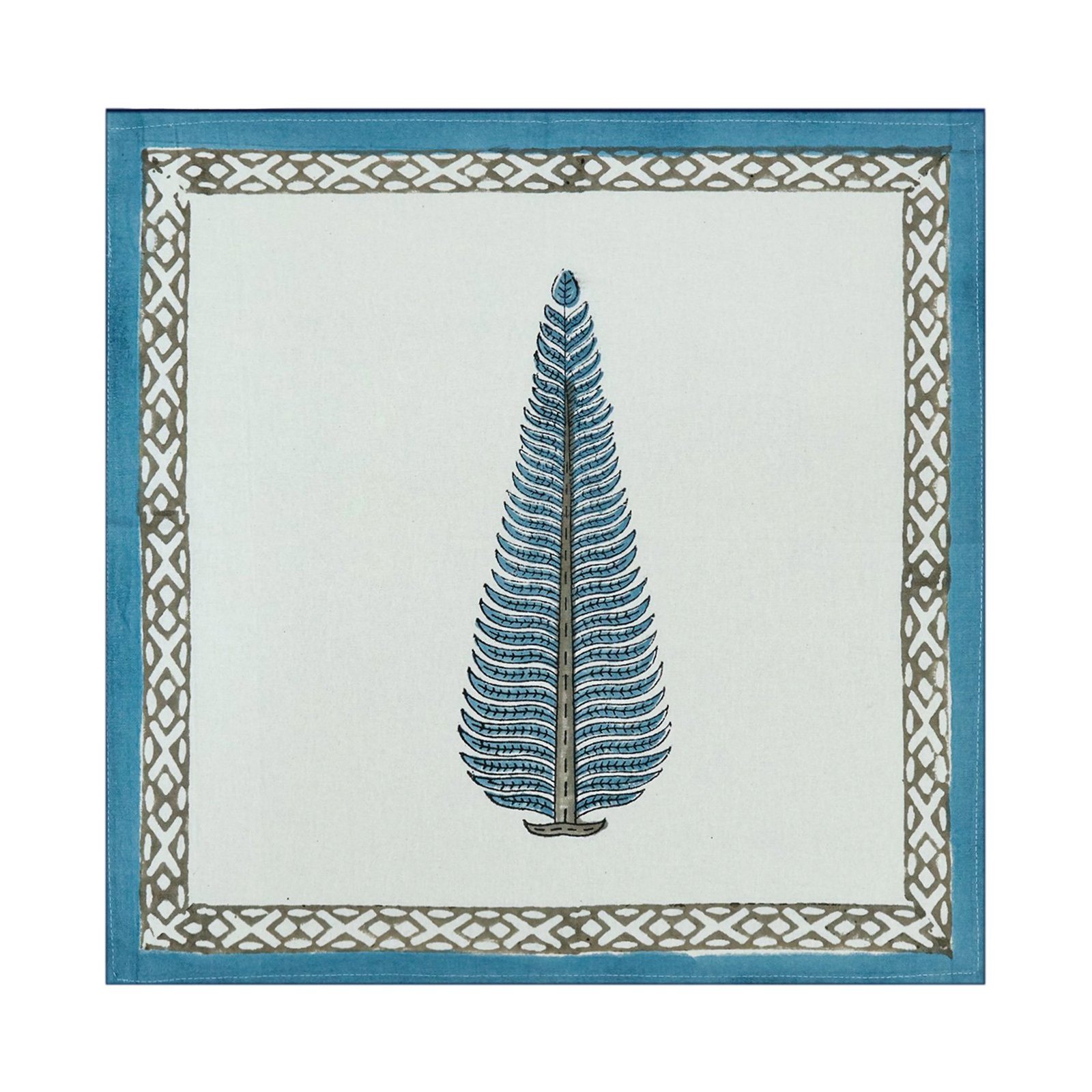 Cotton Handblock Printed Square Napkin for Luxury Homes
