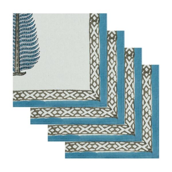 Cotton Handblock Printed Square Napkin for Luxury Homes - Image 2