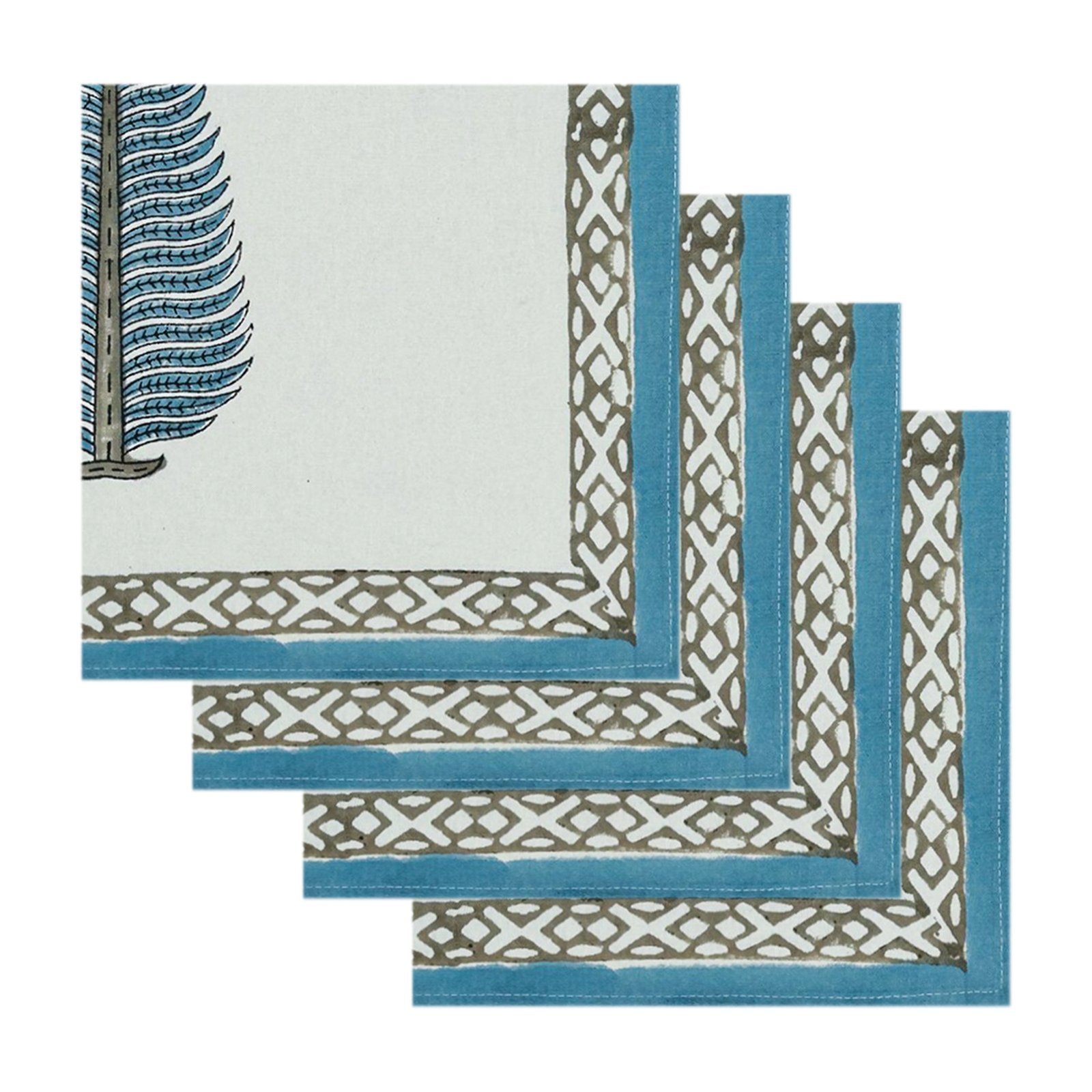 Cotton Handblock Printed Square Napkin for Luxury Homes - Image 2