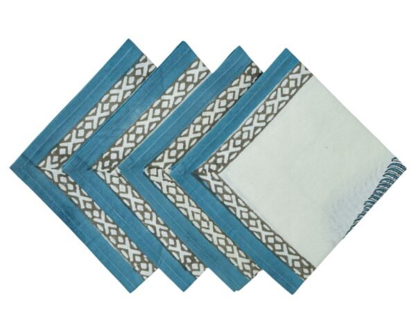 Cotton Handblock Printed Square Napkin for Luxury Homes - Image 5