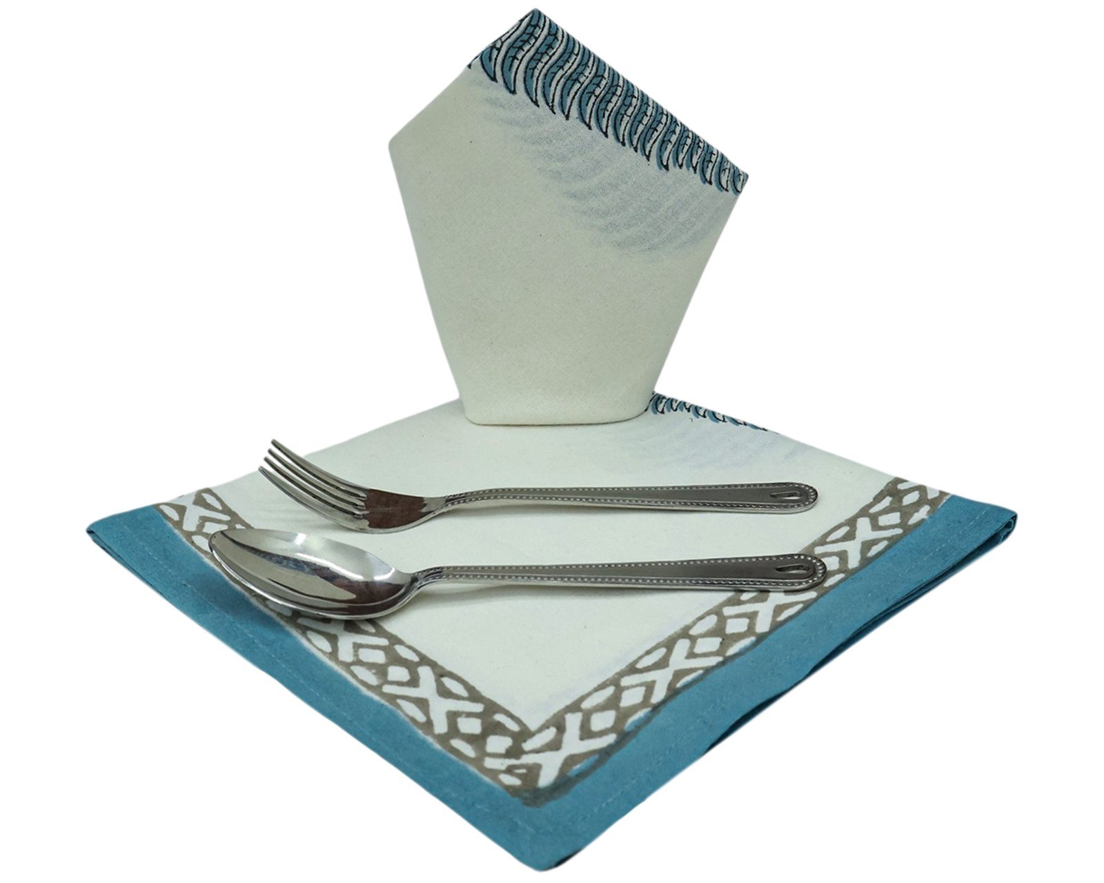 Cotton Handblock Printed Square Napkin for Luxury Homes - Image 6