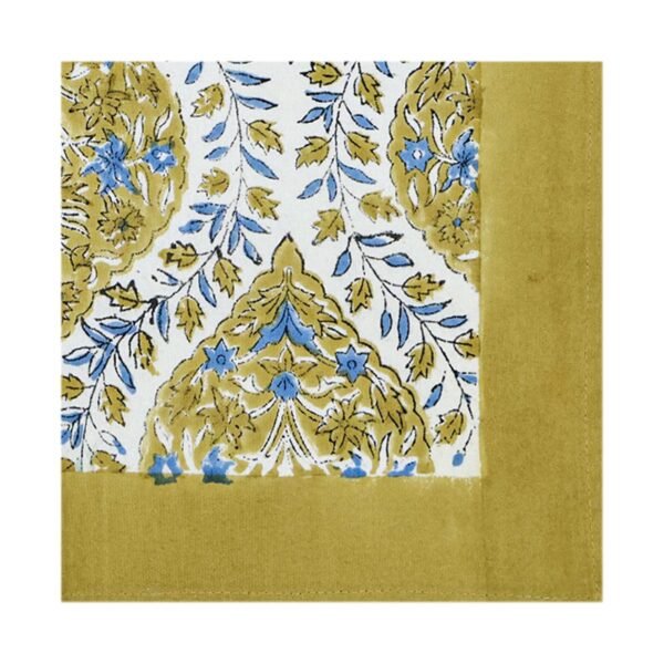 Traditional Handblock Printed Square Napkin for Small Tables - Image 4