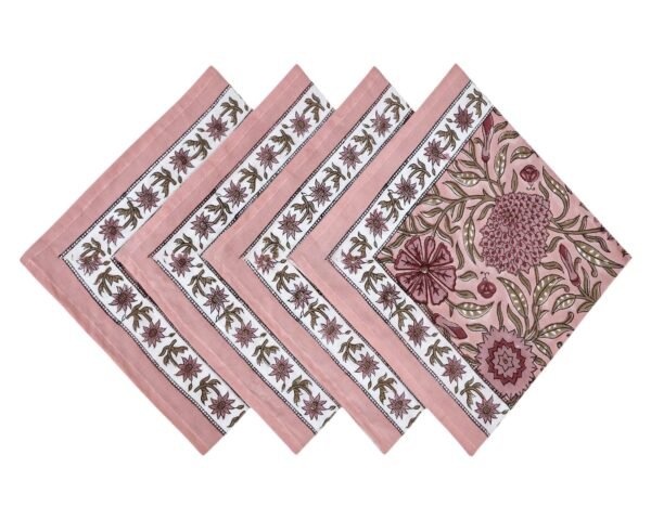 Square Handblock Printed Napkin for Minimalist Style - Image 5