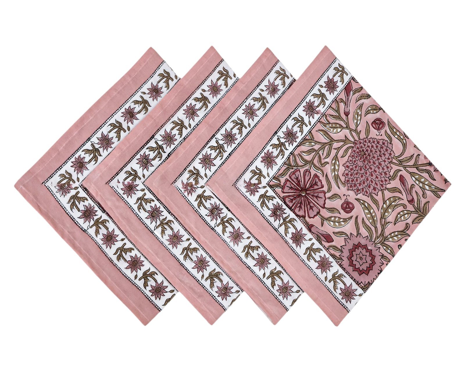 Square Handblock Printed Napkin for Minimalist Style - Image 5