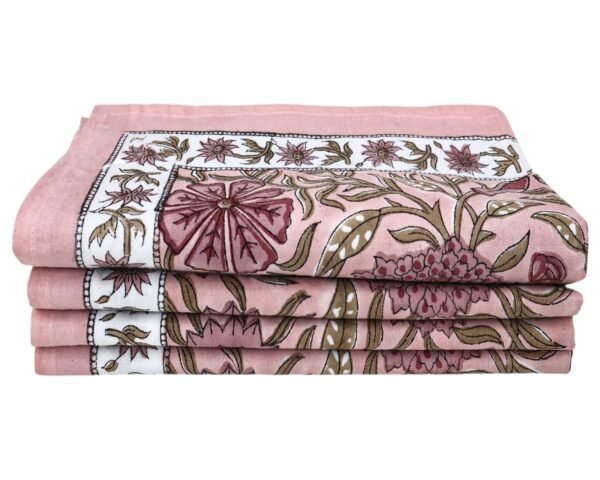 Square Handblock Printed Napkin for Minimalist Style - Image 7