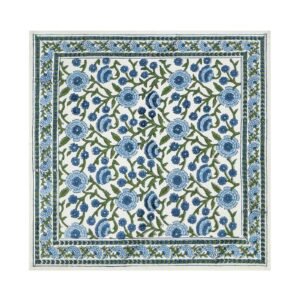 Cotton Handblock Printed Rectangle Napkin with Handmade Craft Cotton Handblock Printed Rectangle Napkin with Handmade Craft