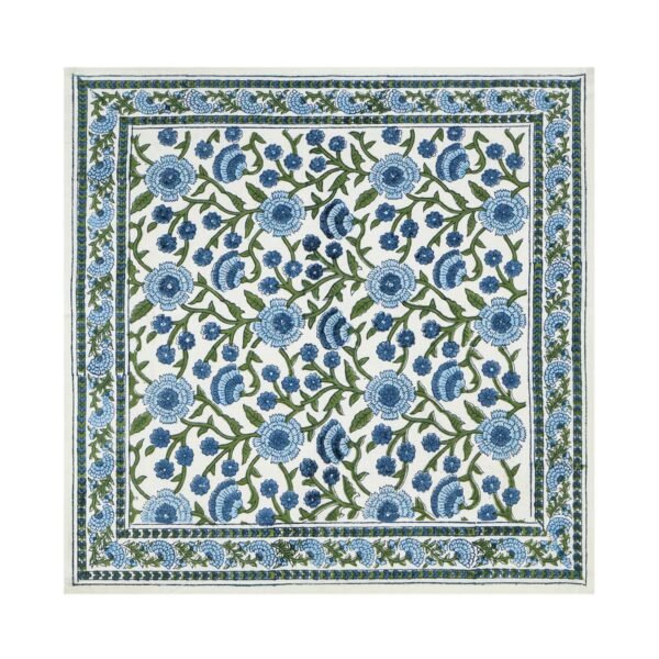 Cotton Handblock Printed Rectangle Napkin with Handmade Craft