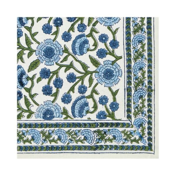 Cotton Handblock Printed Rectangle Napkin with Handmade Craft - Image 3