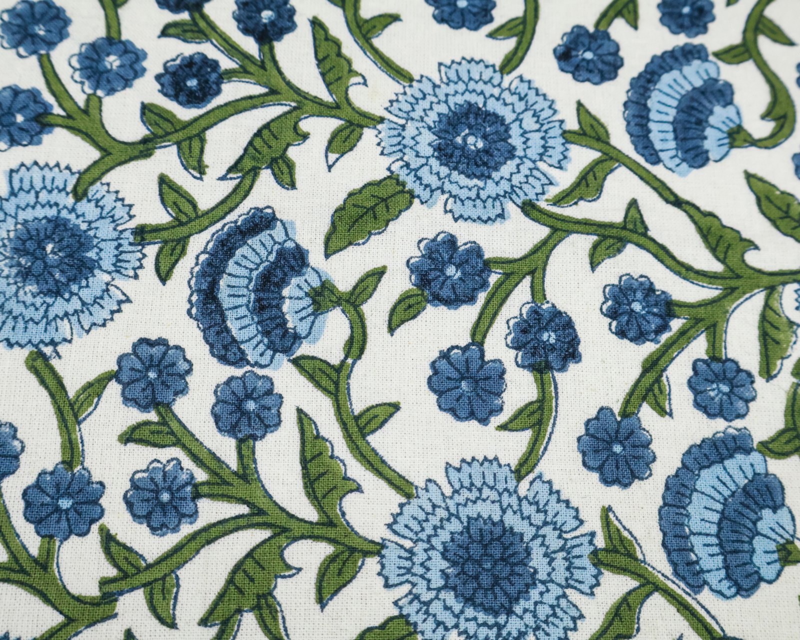 Cotton Handblock Printed Rectangle Napkin with Handmade Craft - Image 4