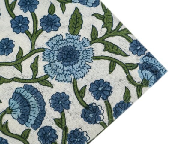 Cotton Handblock Printed Rectangle Napkin with Handmade Craft - Image 5